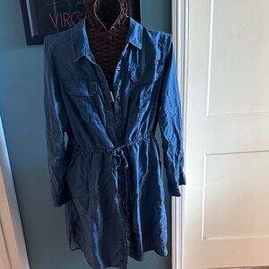 Blue Denim Shirt Dress
